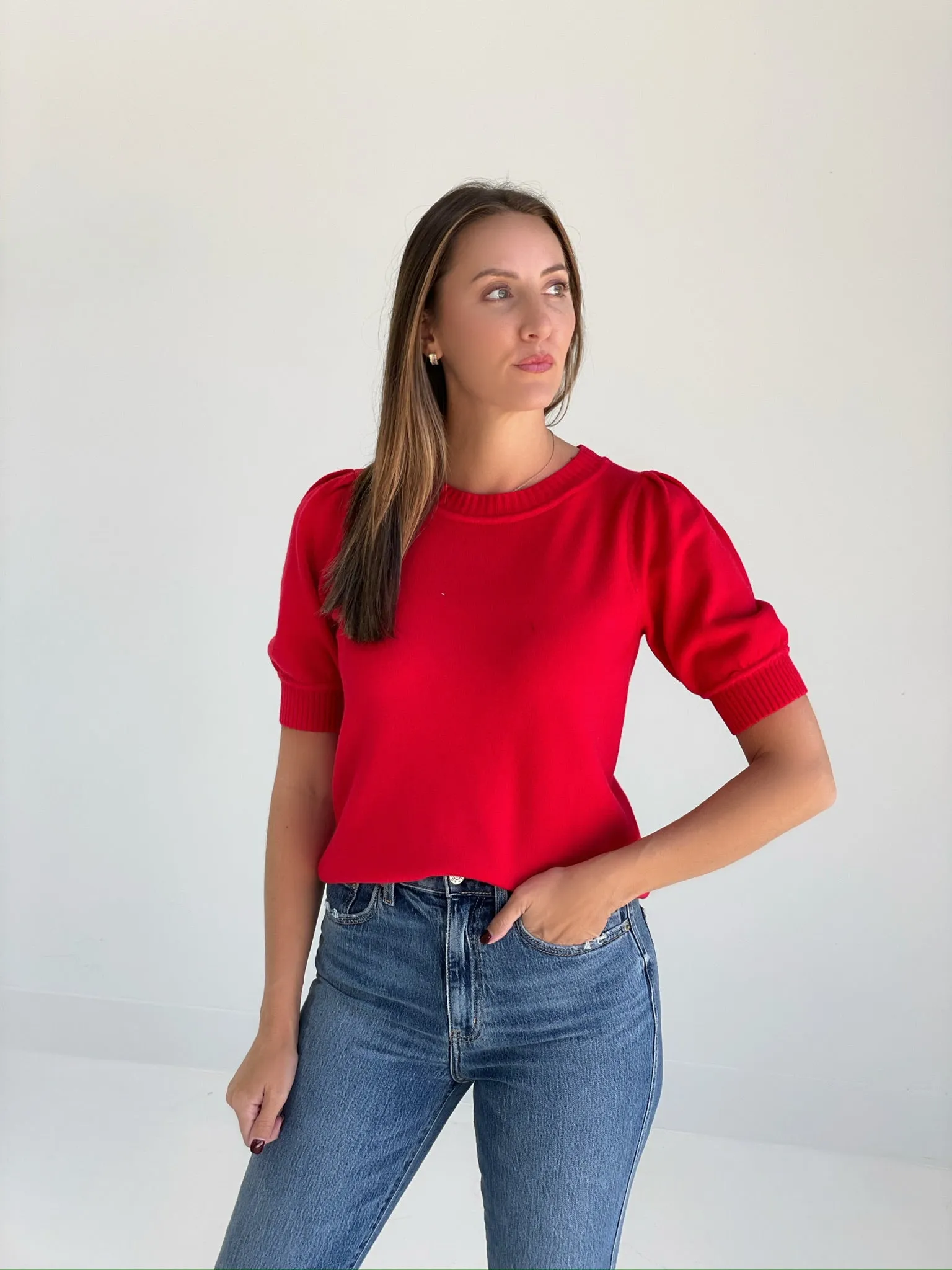 Running Mate Sweater Top - Red