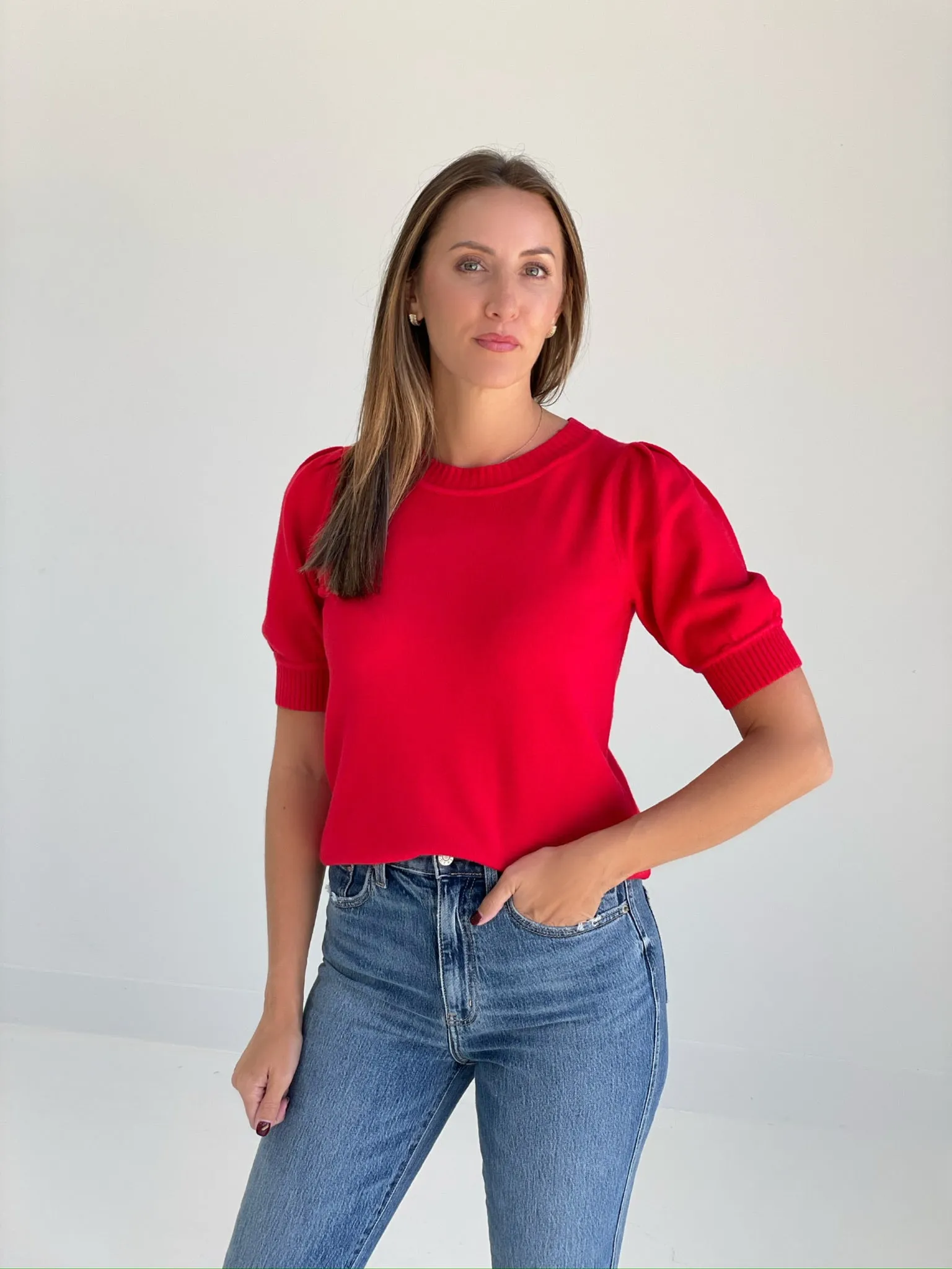 Running Mate Sweater Top - Red