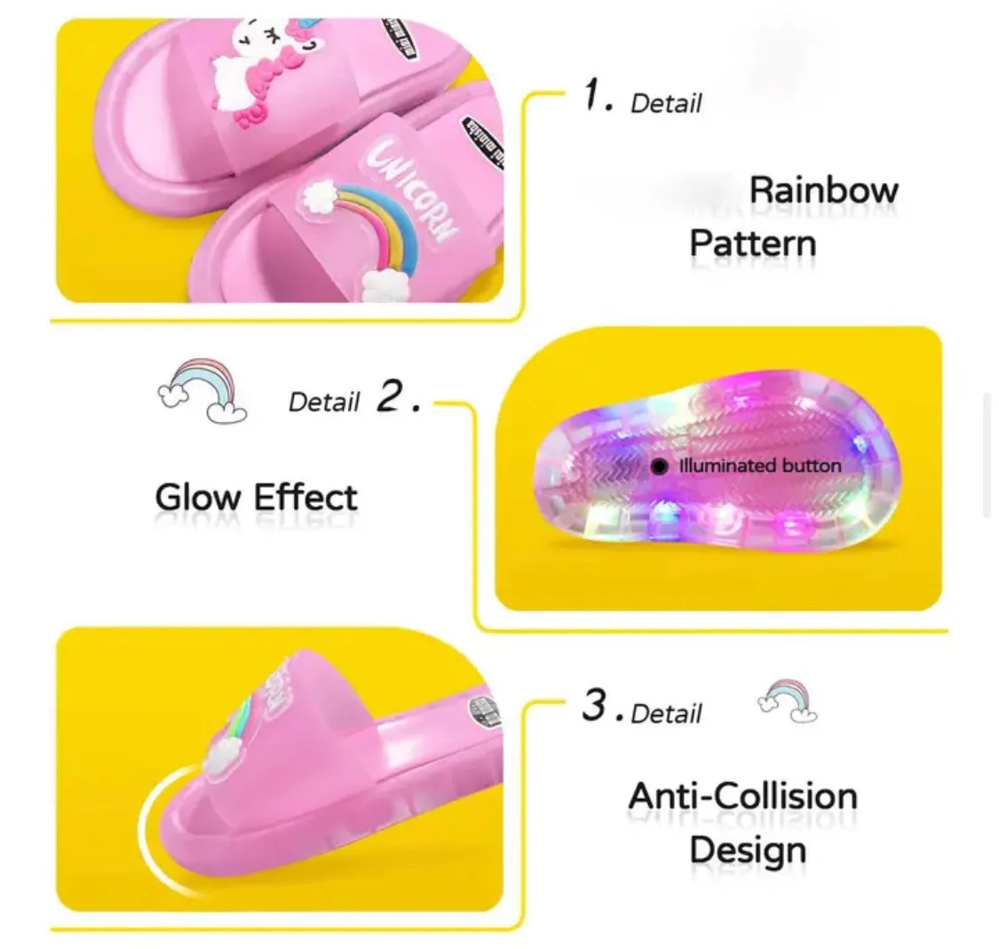 Sandalia  Kawaii con luz LED en 4 diseños únicos unisex kids