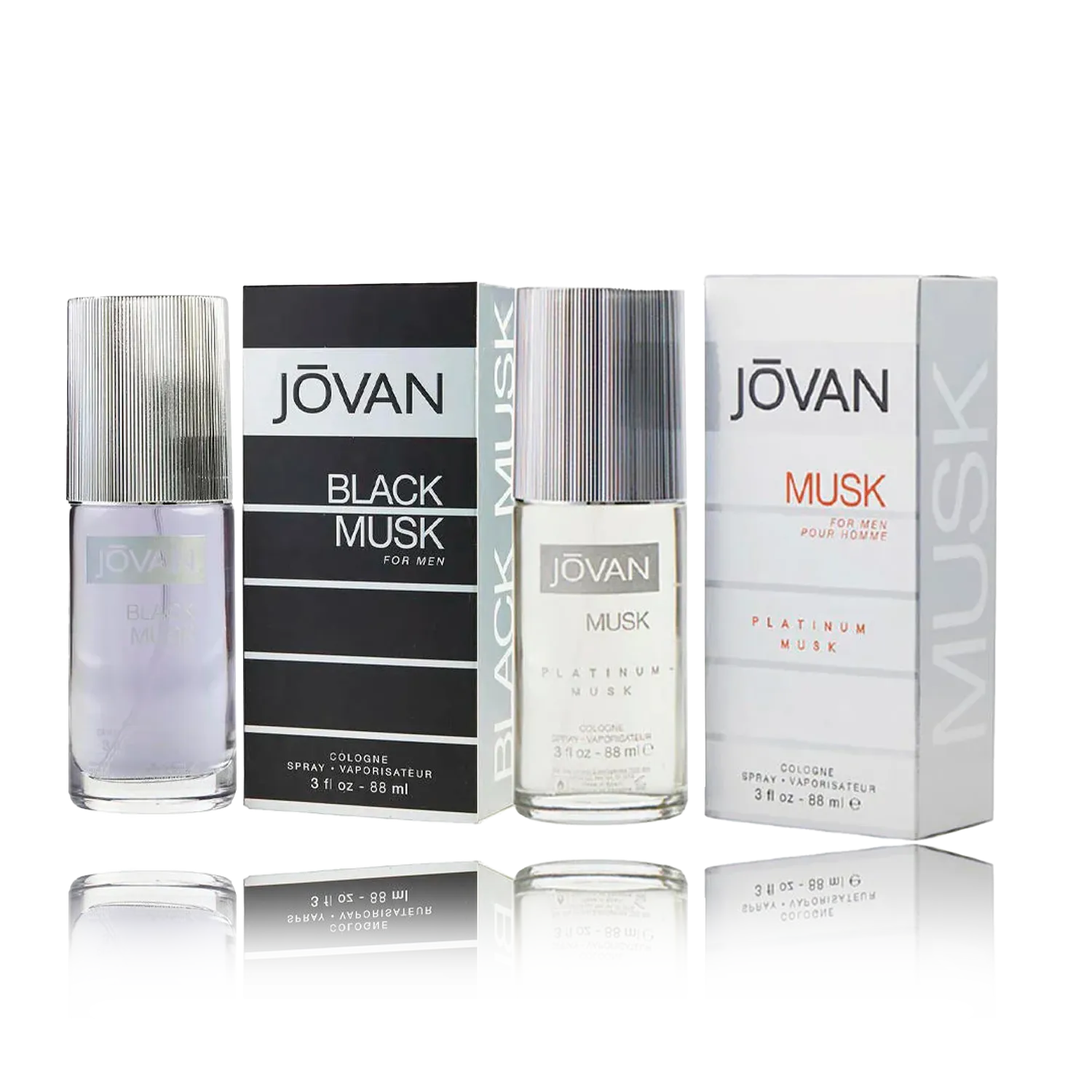 Set Jovan Musk Platinum EDC 88ml   Black For Men EDC 88ml