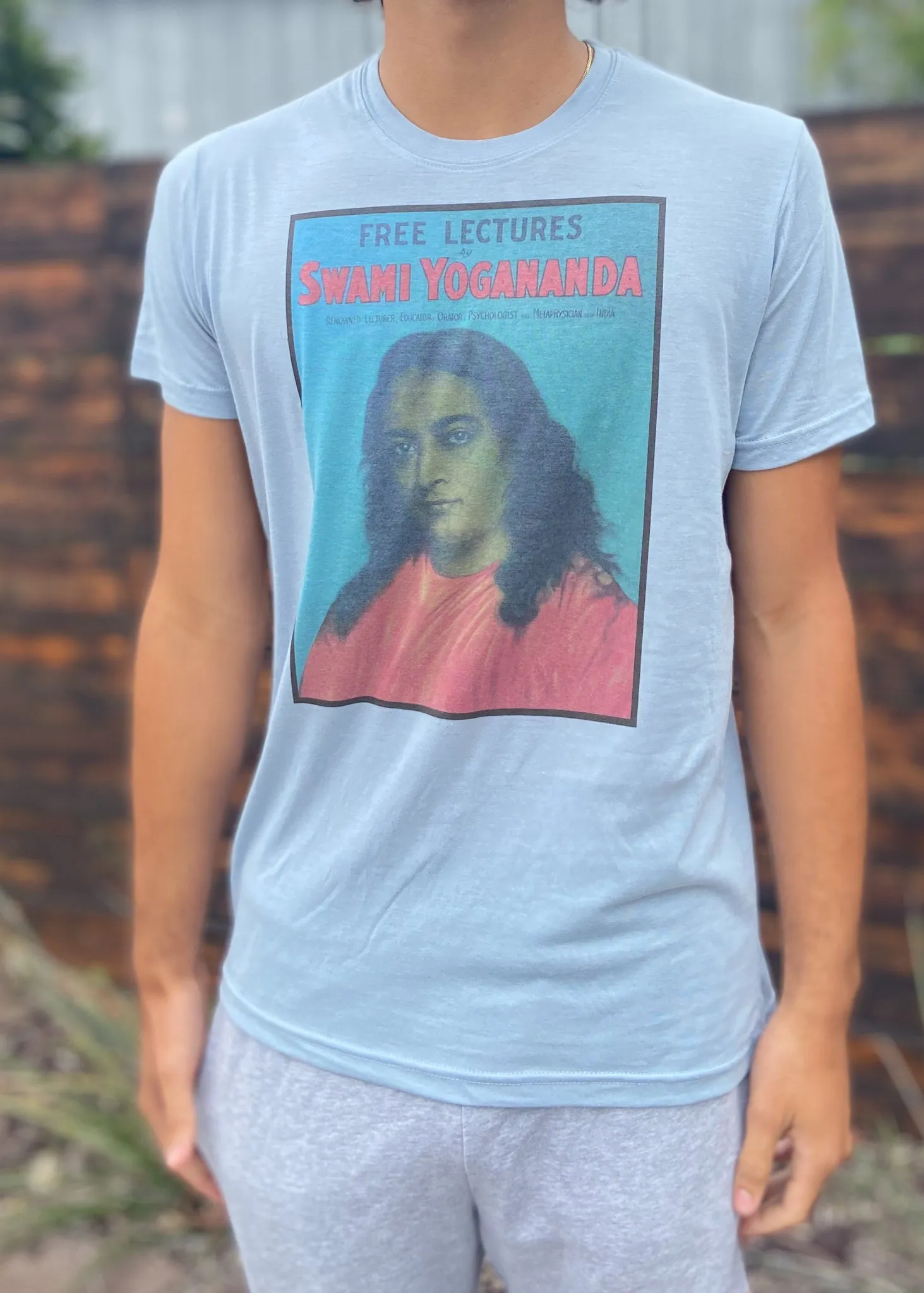 SWAMI YOGANANDA FROM SELF REALIZATION FELLOWSHIP Crew Neck Tee