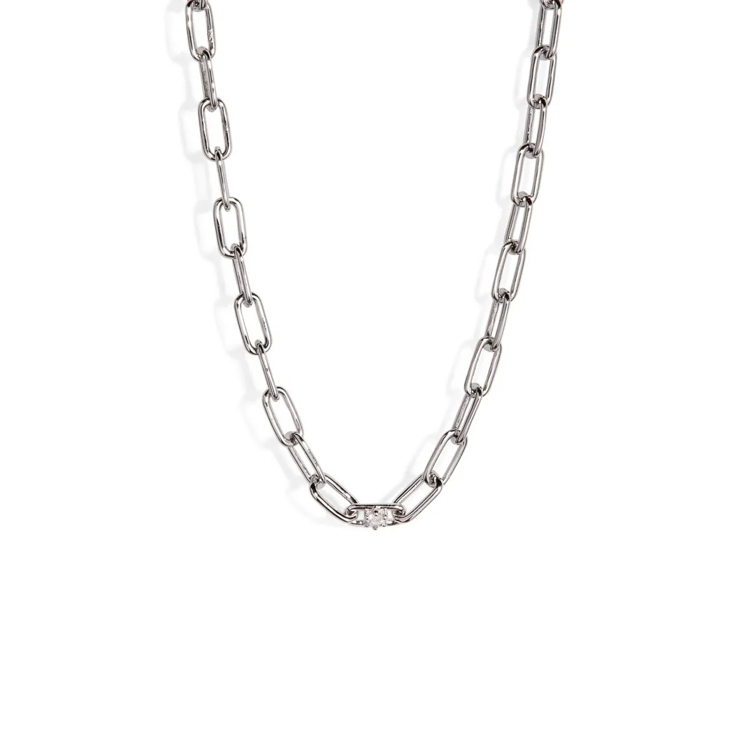 THE LINK MEDIUM SILVER NECKLACE