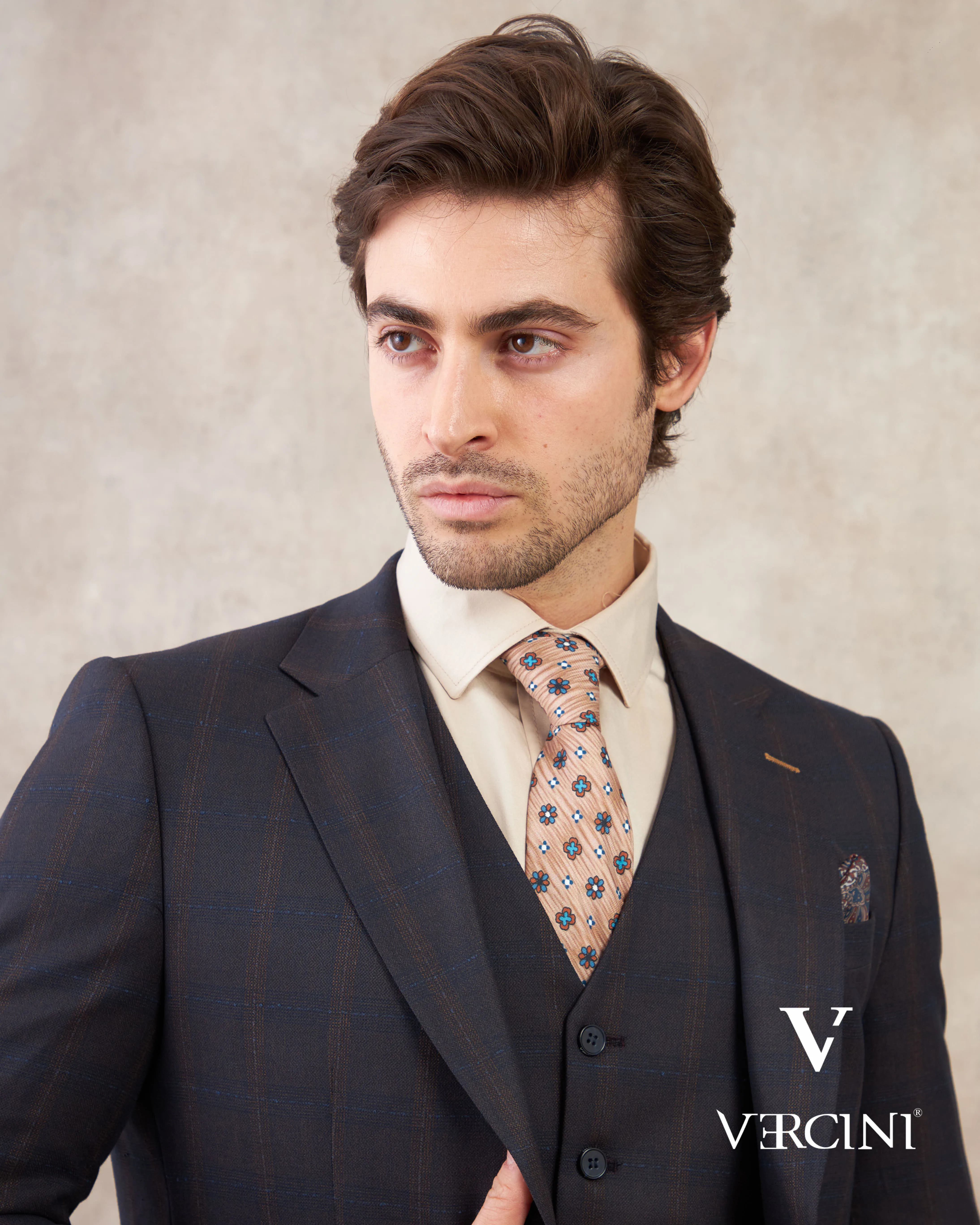 Vercini Regal Executive Three-Piece Men's Suit