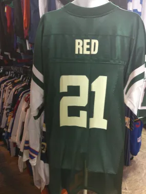 Vintage #21 RED New York Jets NFL Reebok Jersey 2XL