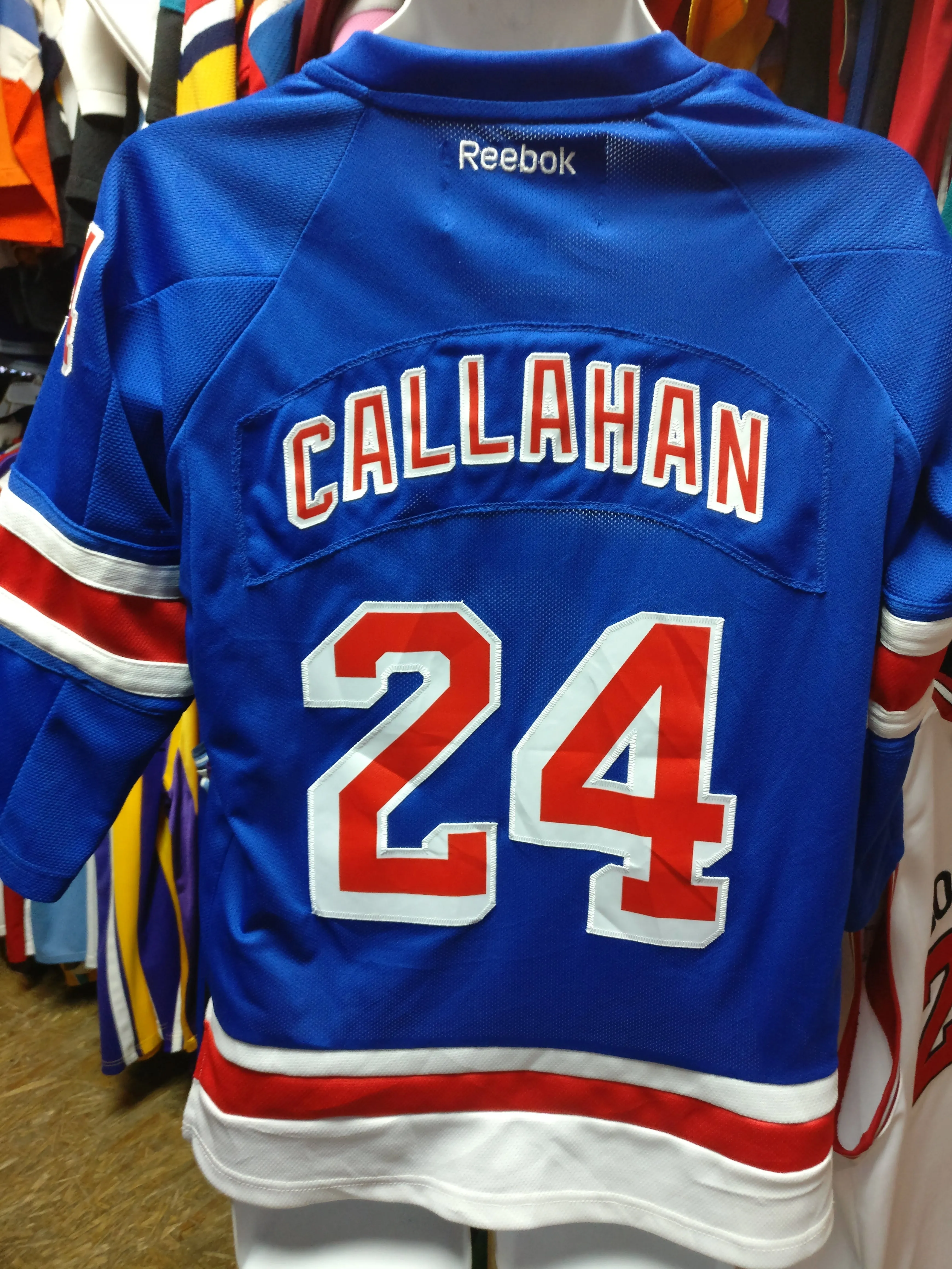 Vintage #24 RYAN CALLAHAN New York Rangers NHL Reebok Jersey YL/YXL