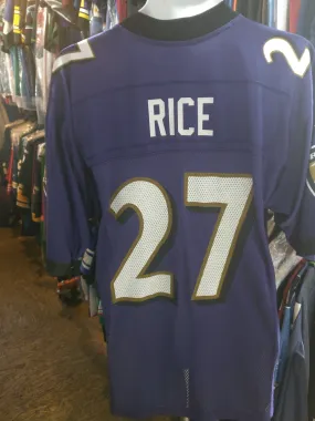 Vintage #27 RAY RICE Baltimore Ravens NFL Reebok Jersey S