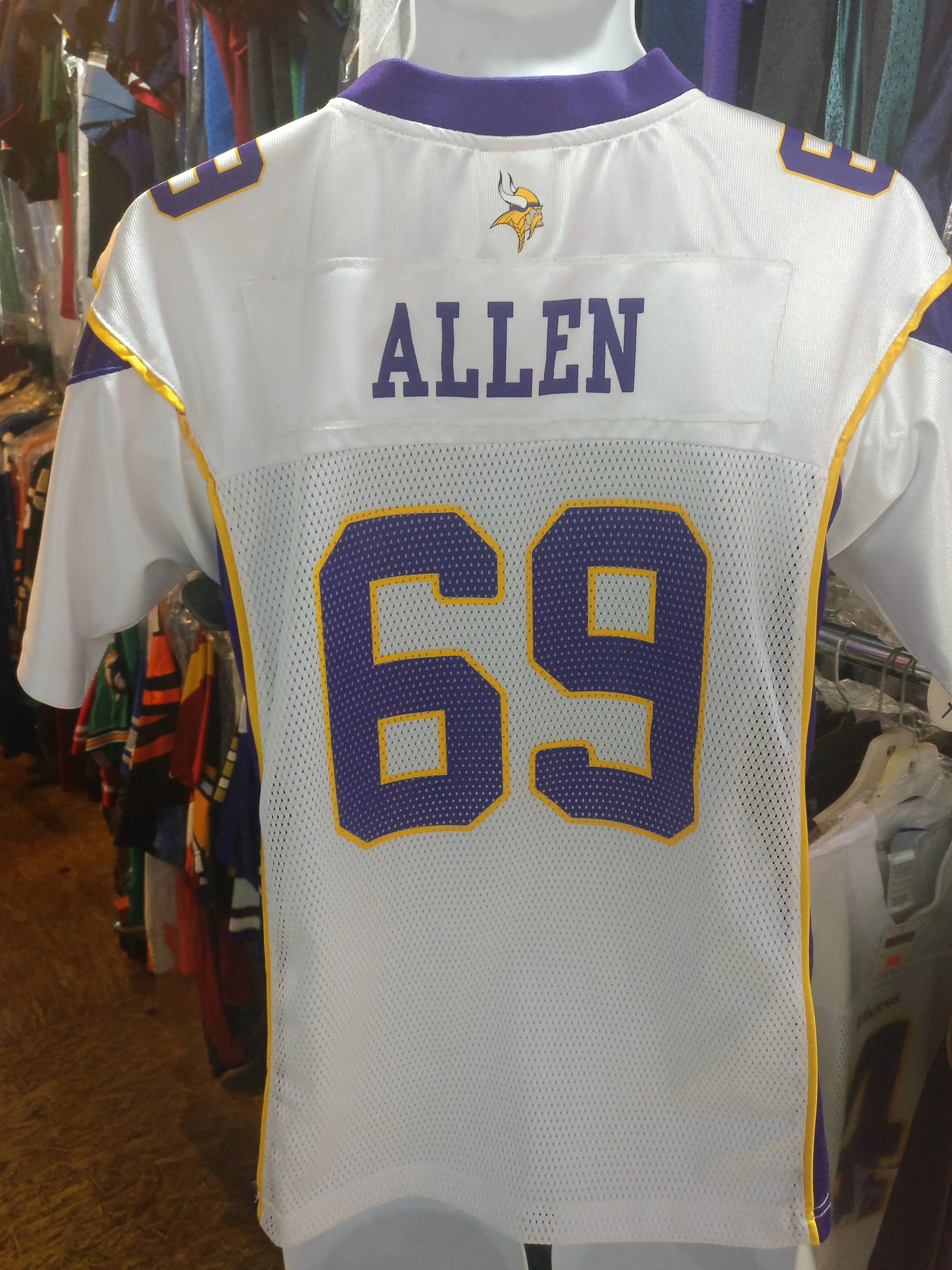 Vintage #69 JAREN ALLEN Minnesota Vikings NFL Reebok Jersey YL