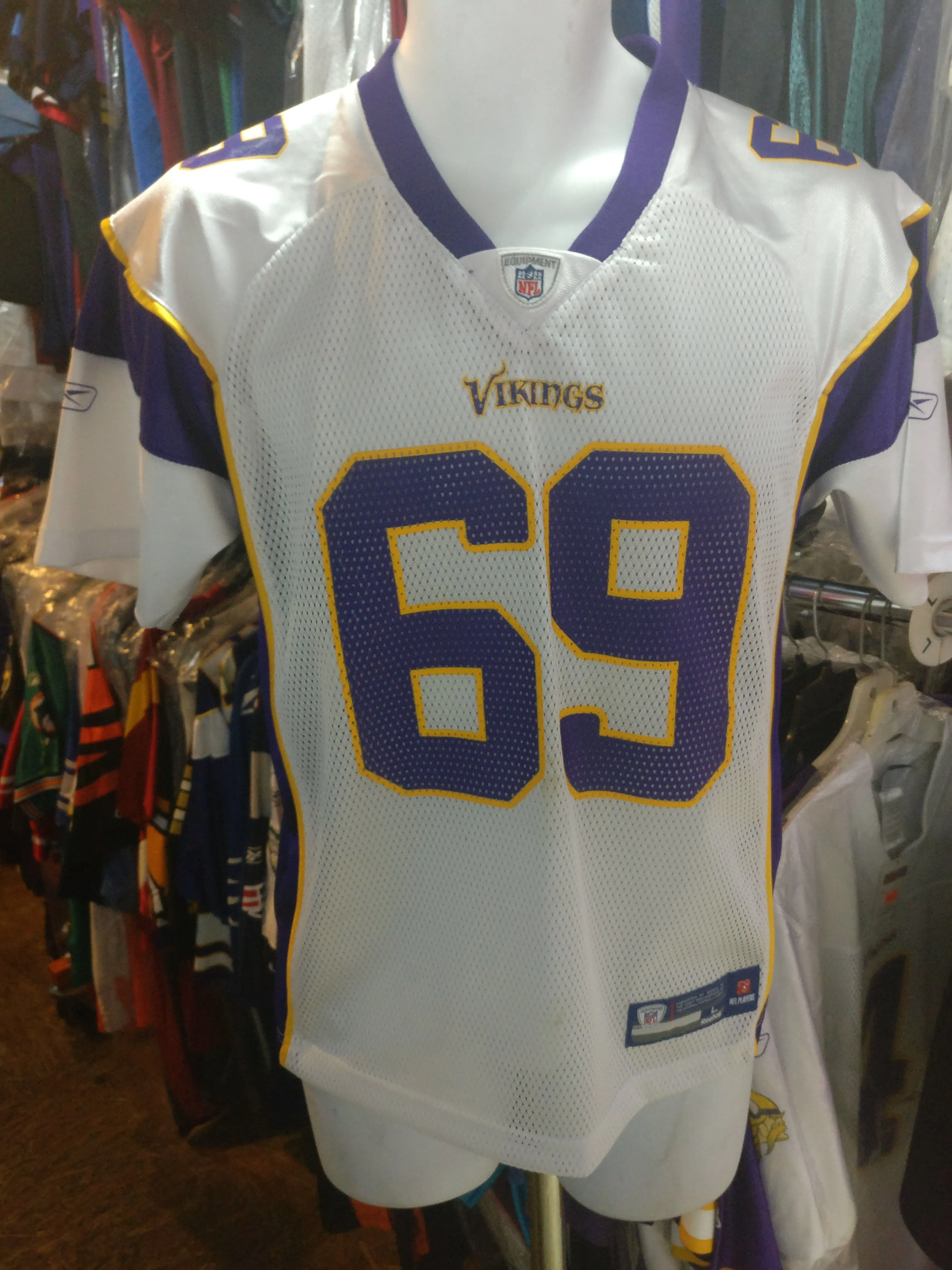 Vintage #69 JAREN ALLEN Minnesota Vikings NFL Reebok Jersey YL