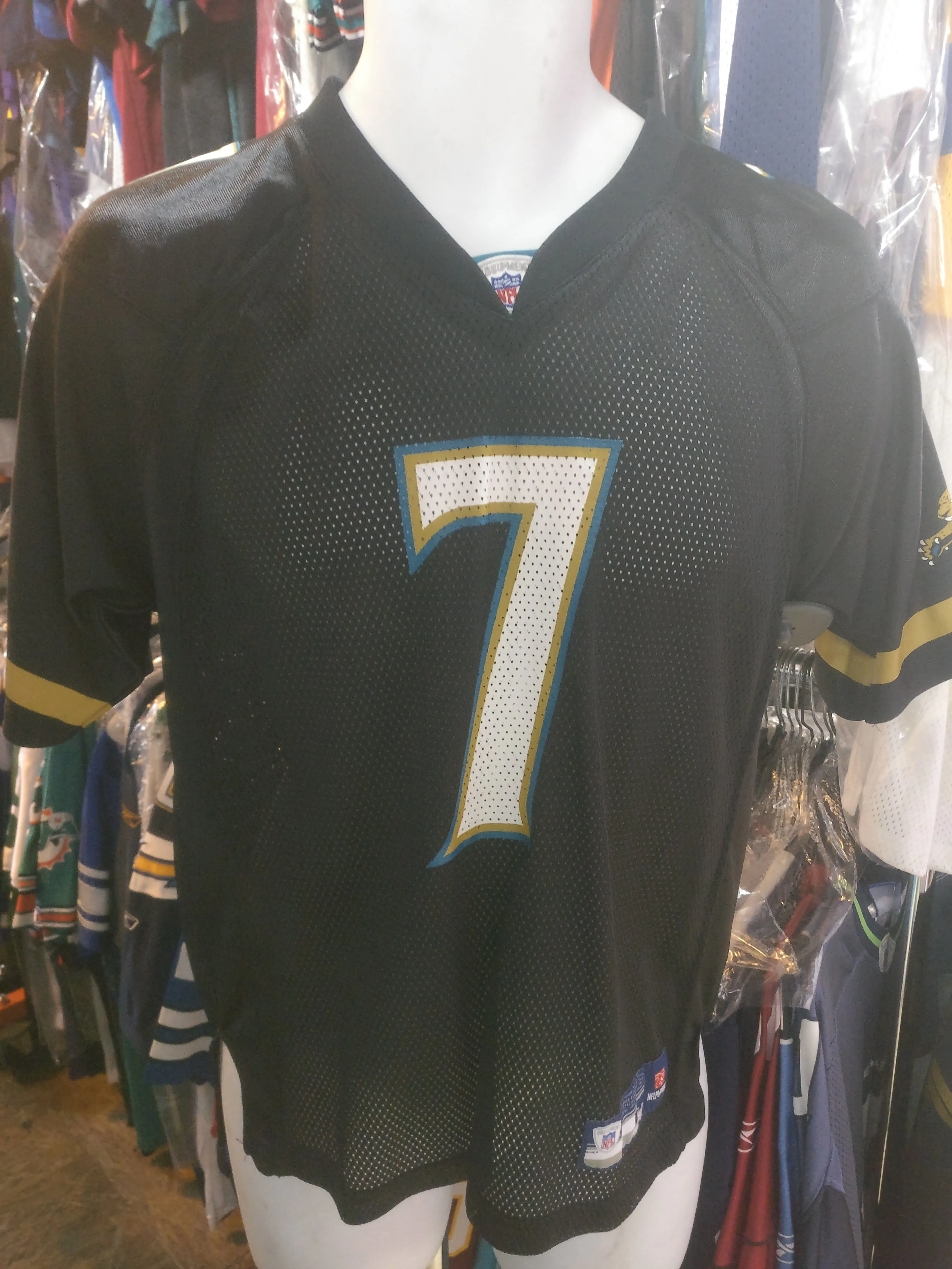 Vintage #7 BYRON LEFTWICH Jacksonville Jaguars NFL Reebok Jersey YL