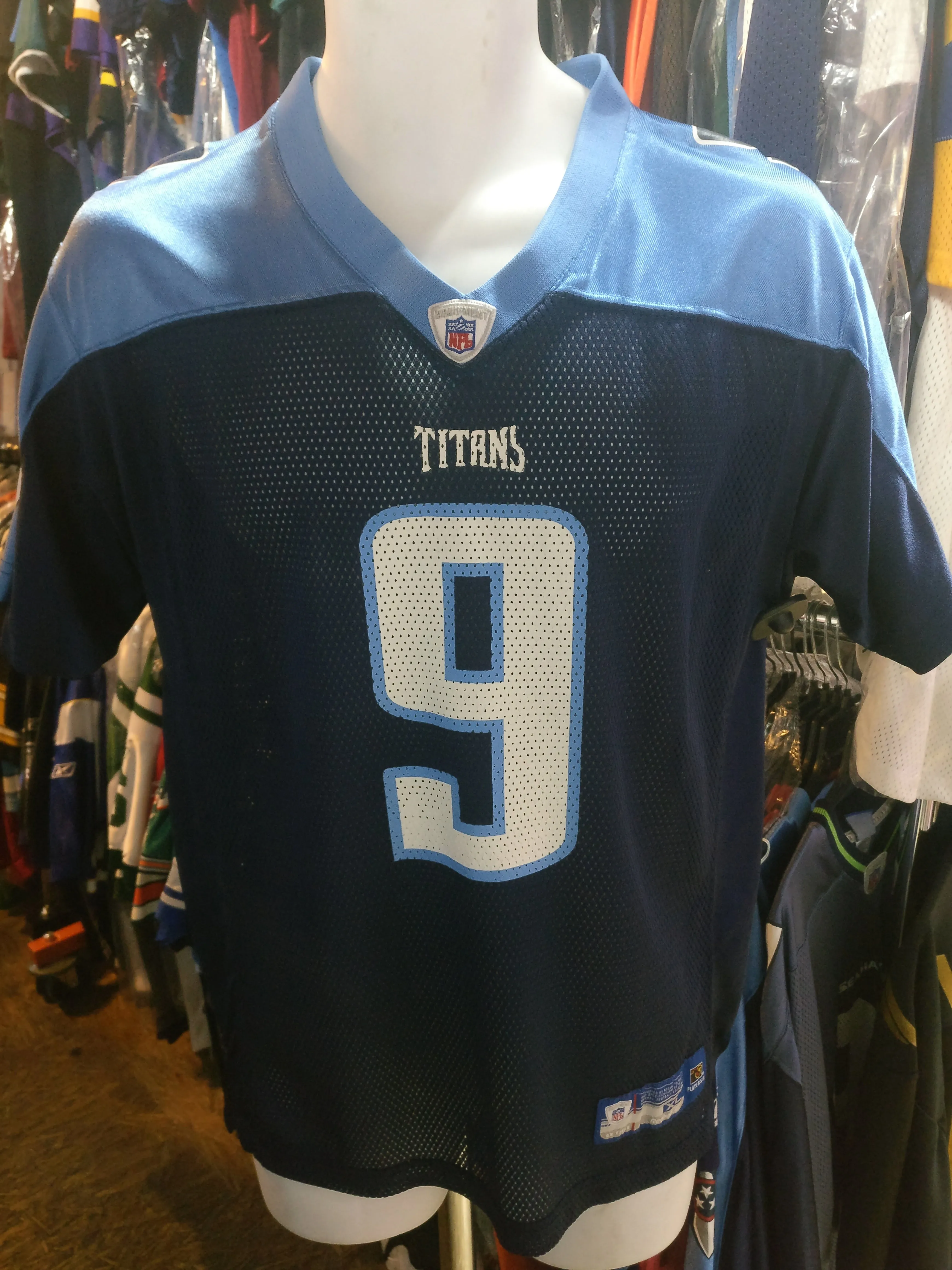 Vintage #9 STEVE McNAIR Tennessee Titans NFL Reebok Jersey YXL