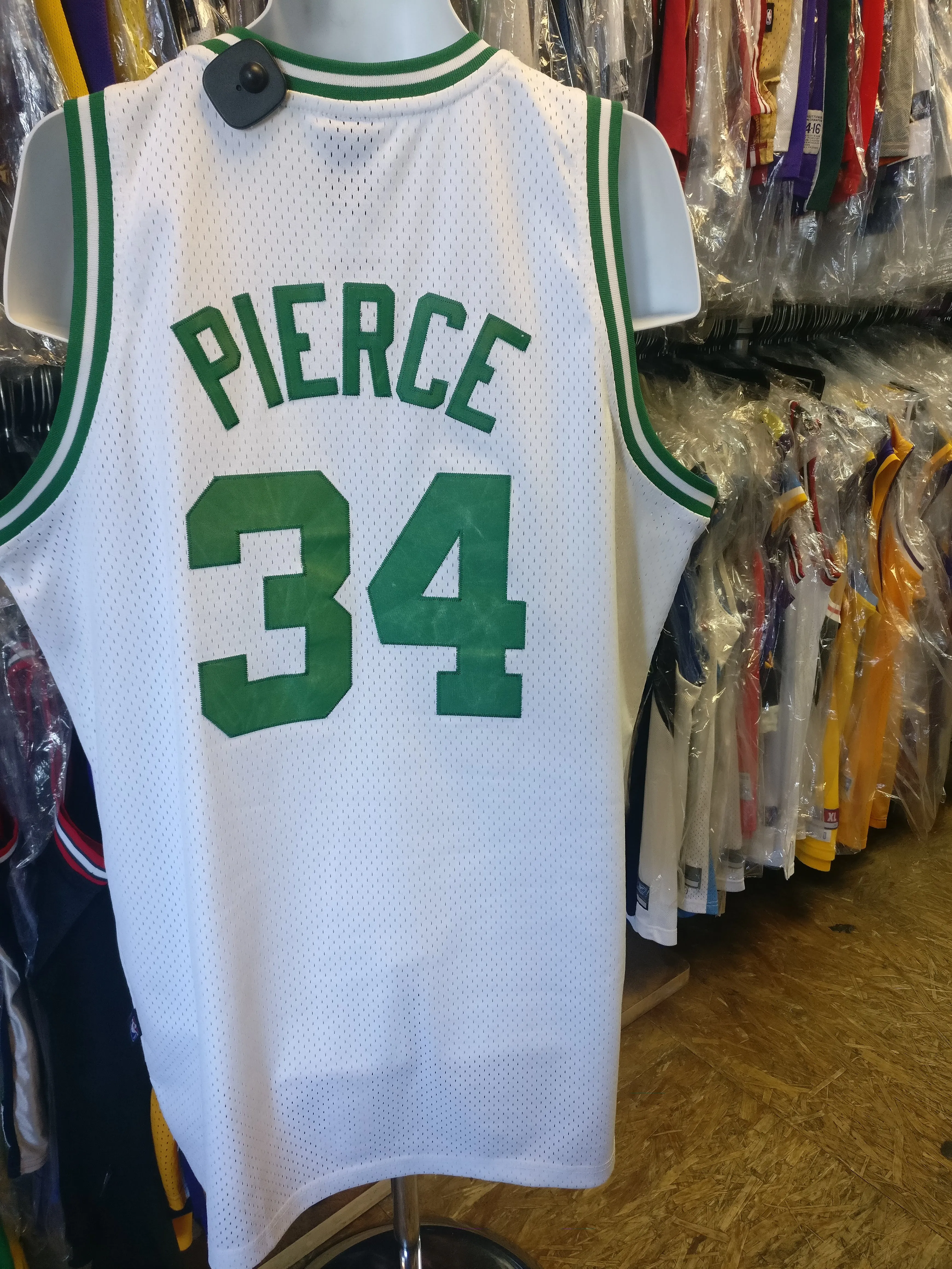 Vtg #34 PAUL PIERCE Boston Celtics NBA Reebok Authentic Jersey XL