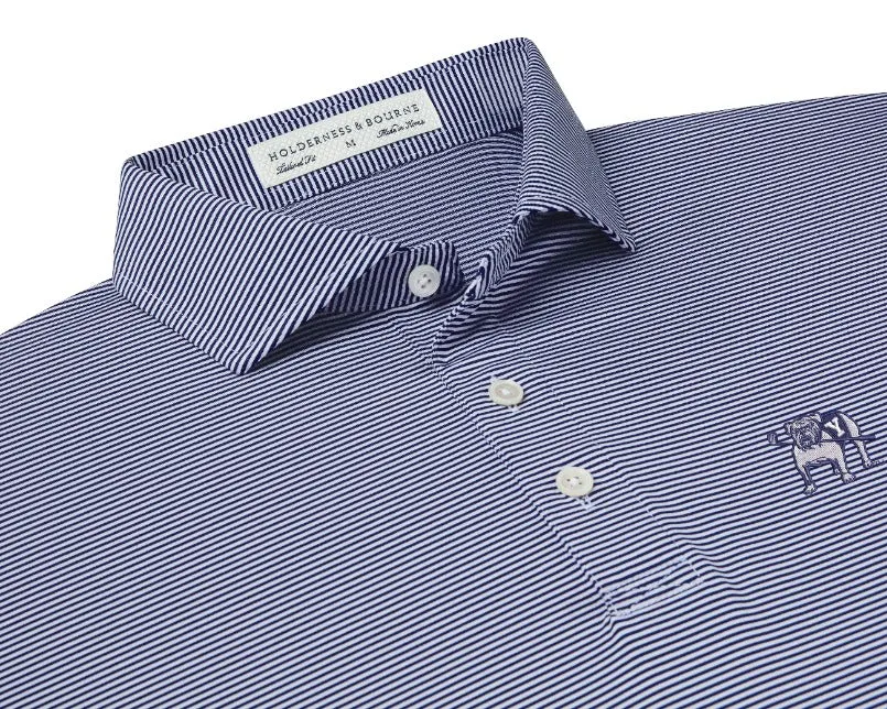 Yale Golf Course Perkins Shirt: Navy & White