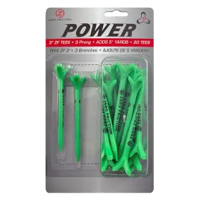 ZF POWER3 3-PRONG 3" TEES - 20 PACK